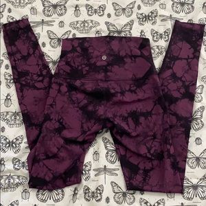 Lululemon Wunder Under Hi Rise 31” Purple Tie Dye